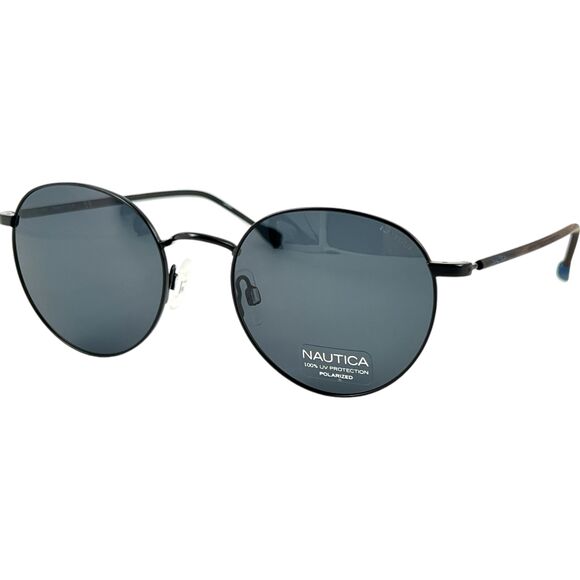 Nautica N5141S Unisex Polarized Sunglass 005 Matte Black - Picture 1 of 5